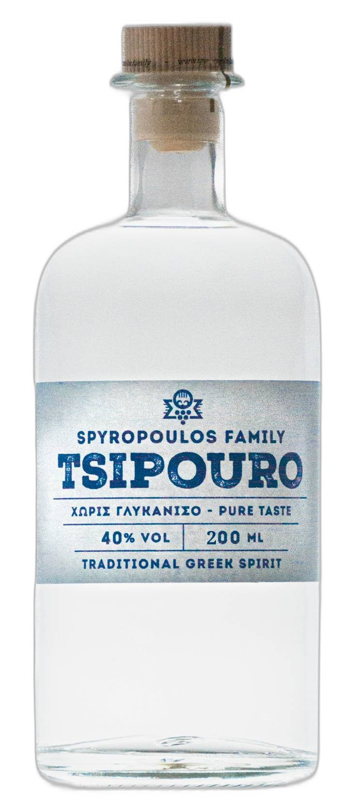 Τσίπουρο Χωρίς Γλυκάνισο 200 ml, Οικογενείας Σπυροπούλου
