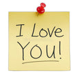 Κάρτα Ευχών I love you post it 06