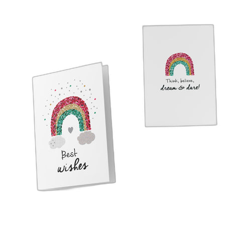 Κάρτα Ευχών Λευκή Best Wishes foil collection 87